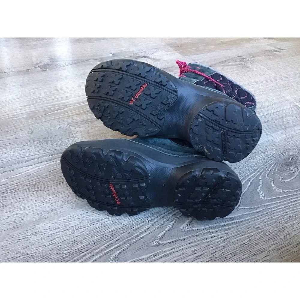 Columbia Boots Youth Size 5 Canyon Snow Winter Black Pink Omni Heat BY1310-010